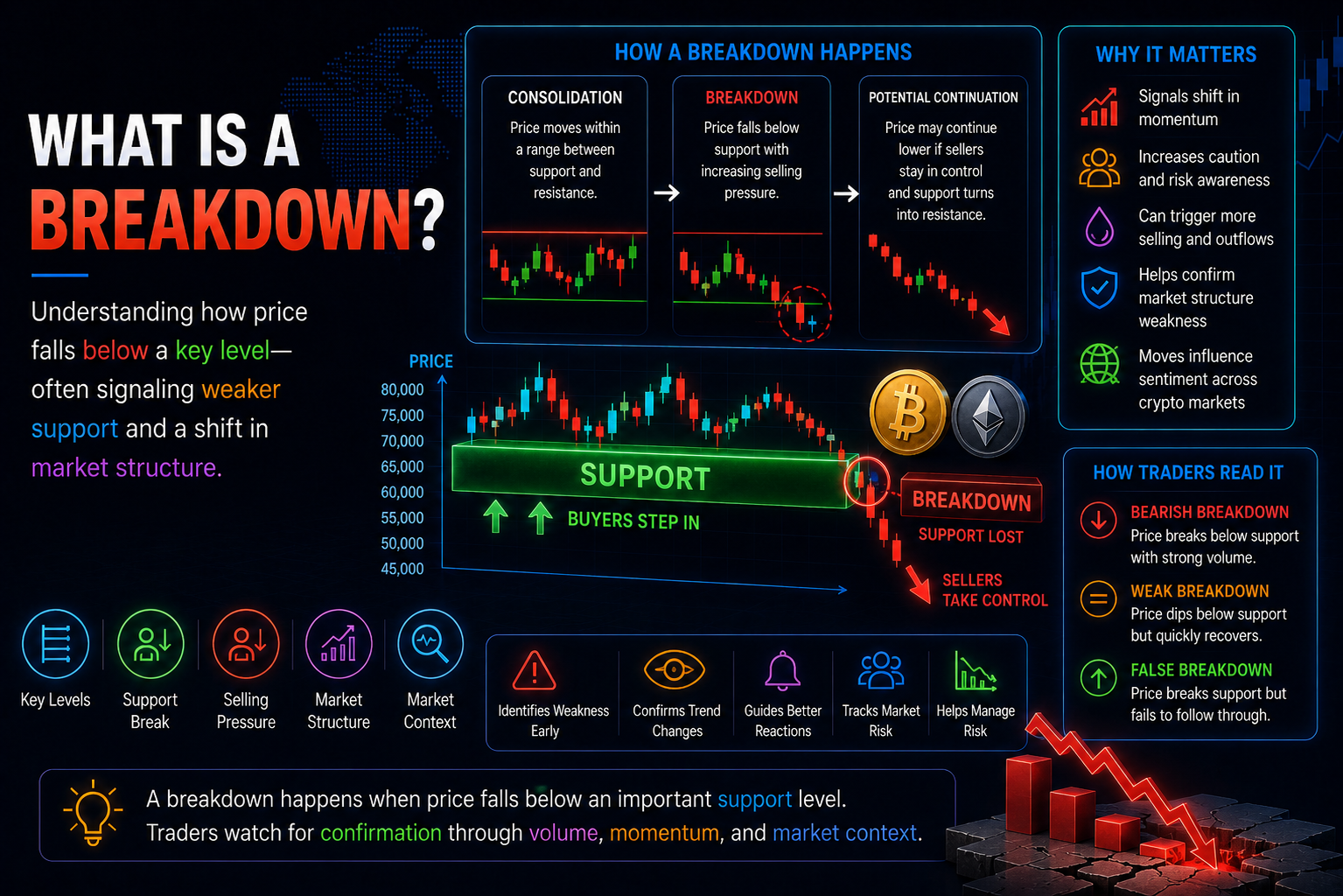 What Is a Breakdown in Crypto?